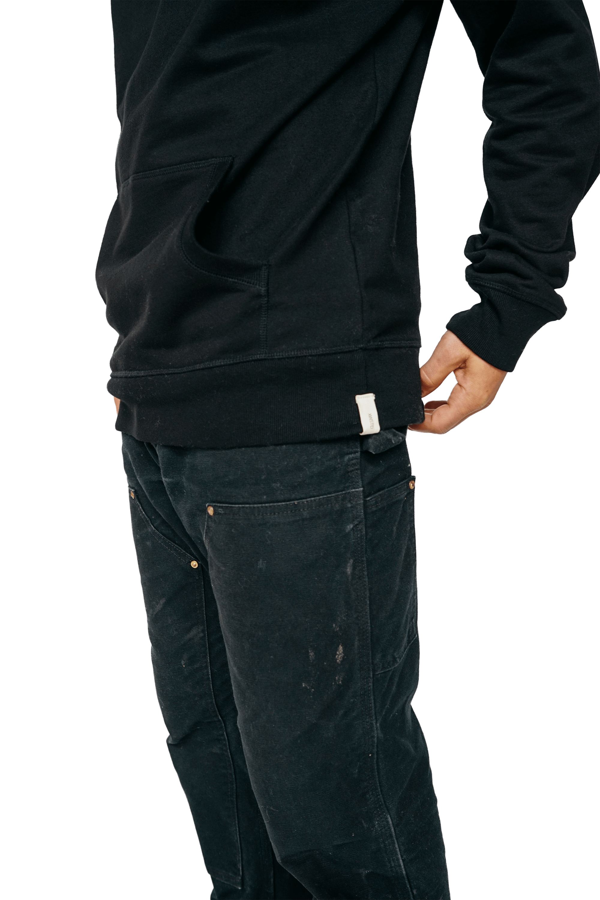 Black 100% organic recycled hoodie