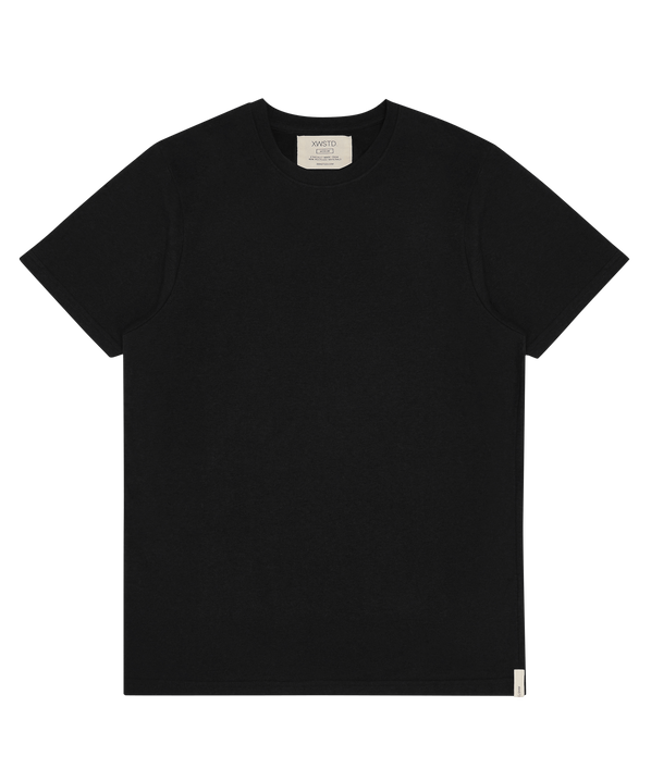 XWASTED pure black organic 100% recycled t-shirt 