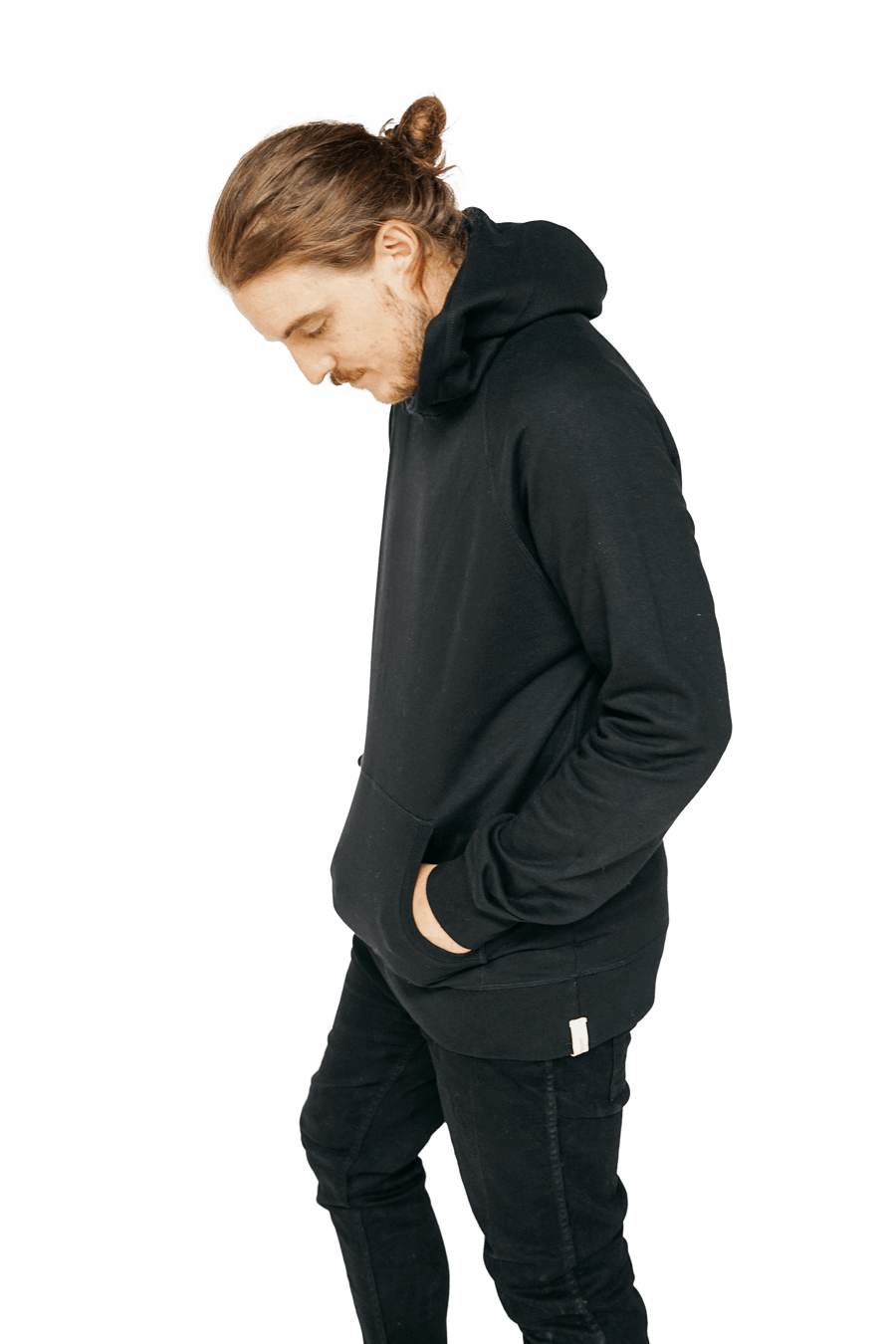 Large XWASTED black 100% organic recycled hoodie