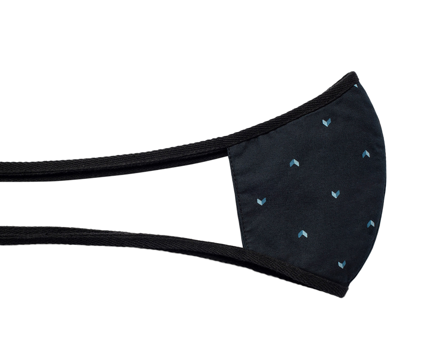 XWASTED navy pattern recycled facemask