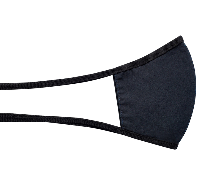 XWASTED navy (black string) recycled facemask