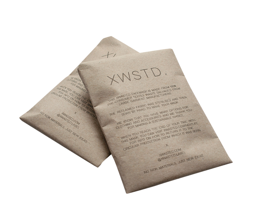 XWASTED sustainable facemask packaging