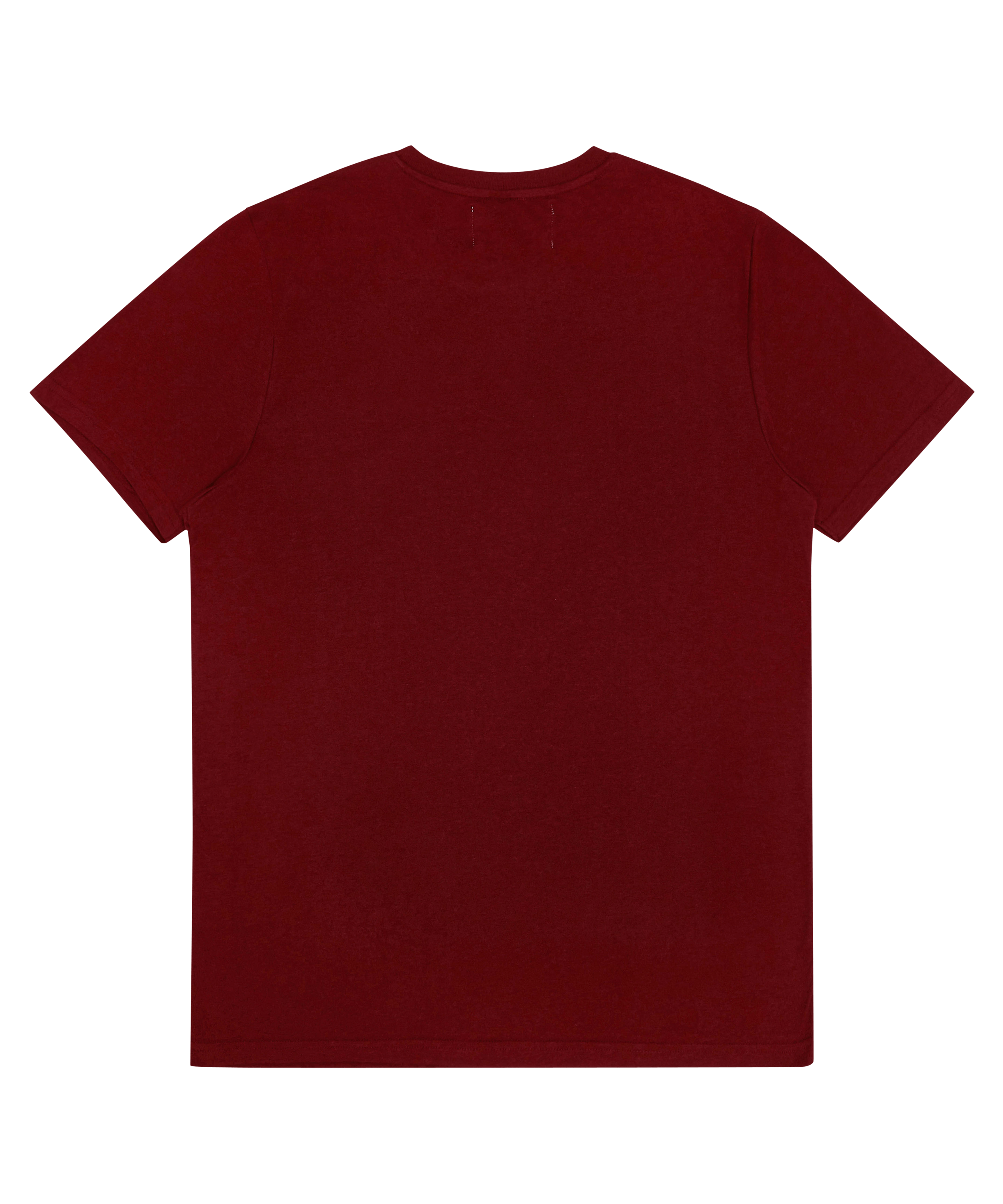 XWASTED back of pure burgundy organic 100% recycled t-shirt 