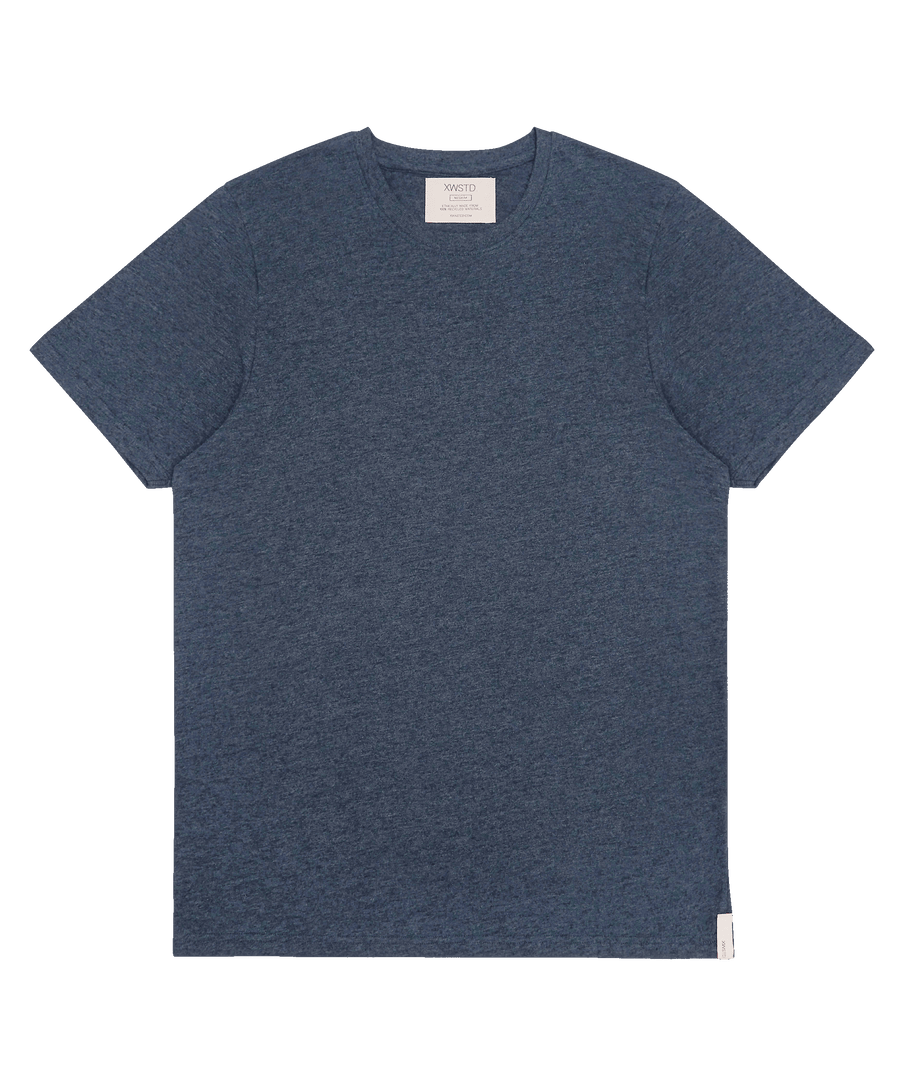 XWASTED faded navy organic 100% recycled t-shirt 