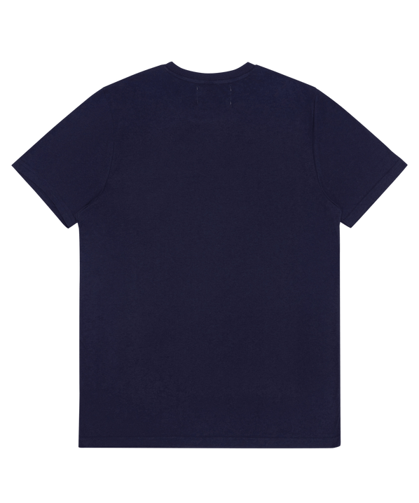 XWASTED Back of pure navy organic 100% recycled t-shirt 