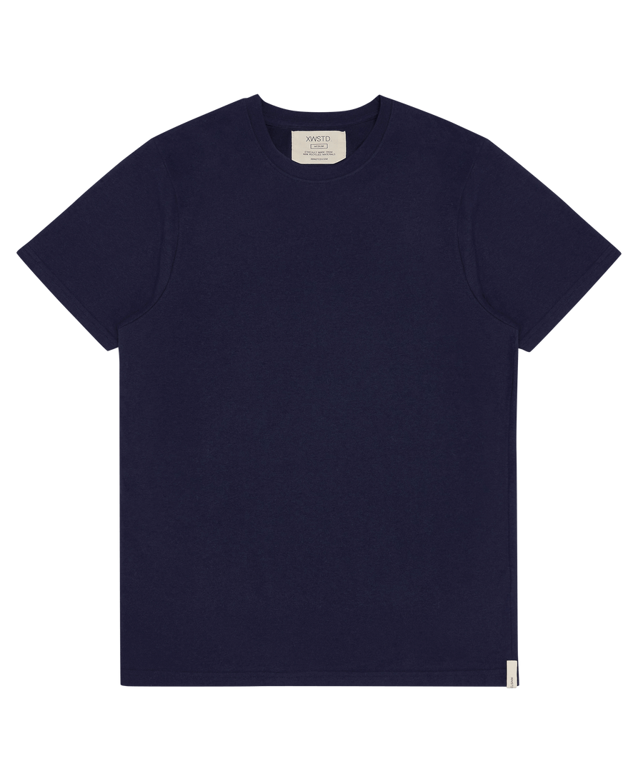 XWASTED pure navy organic 100% recycled t-shirt 
